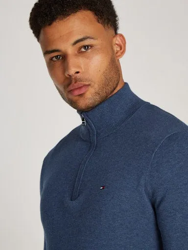 Essential Cotton Zip Jumper