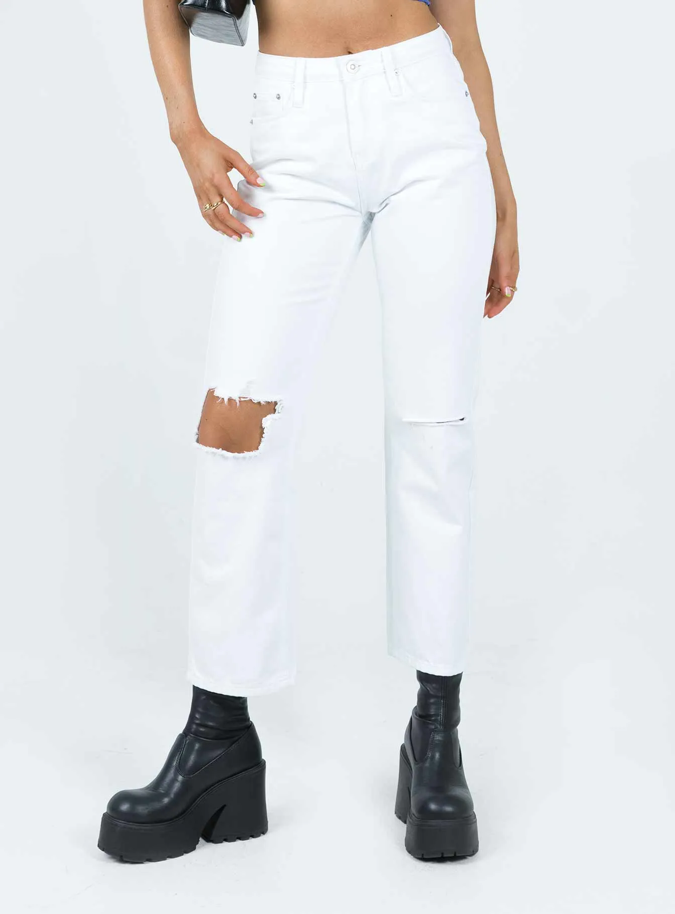 Fairmount Straight Leg Jean White