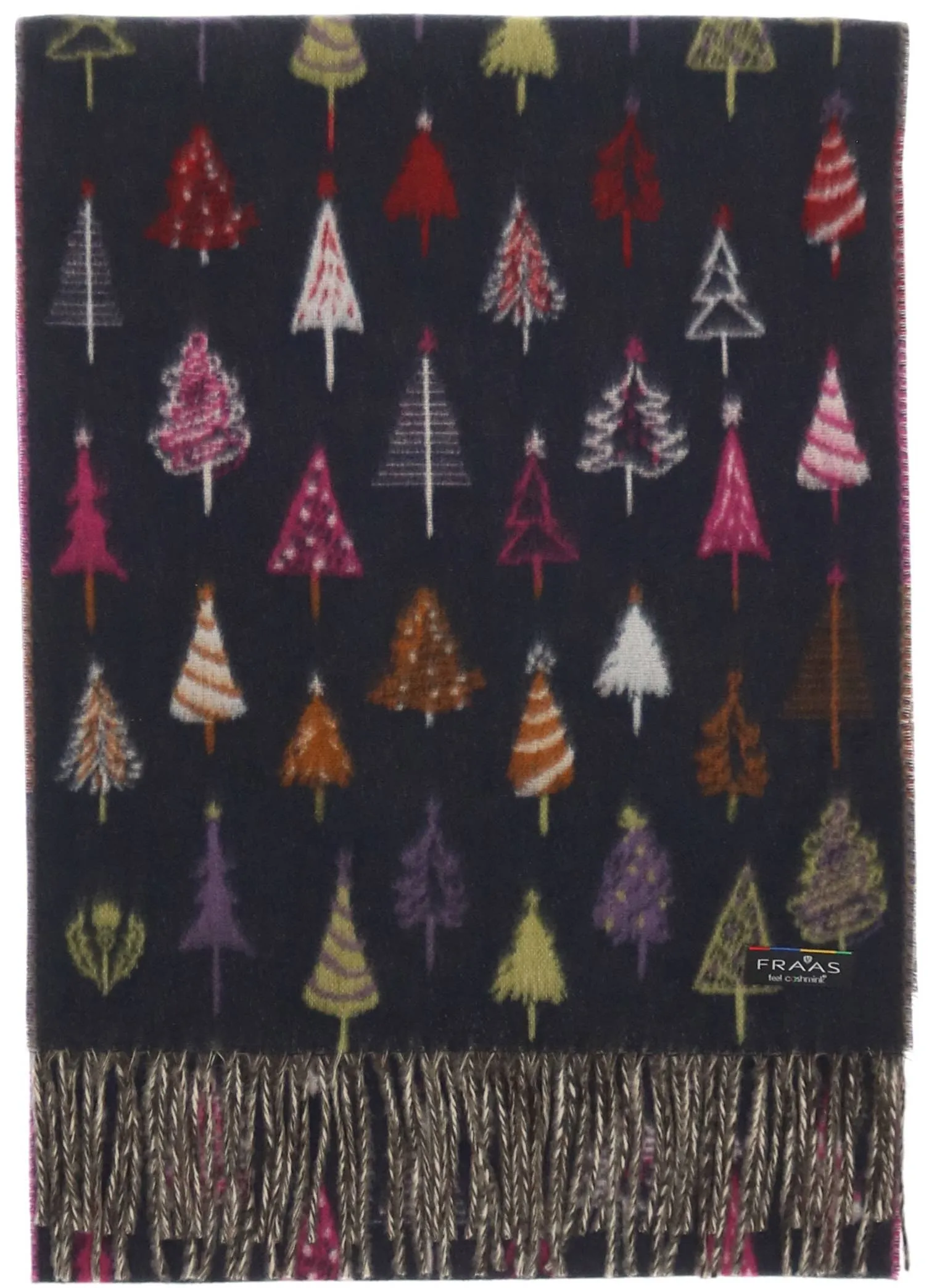 FRAAS - The Scarf Company - Colorful Fir Trees: Green