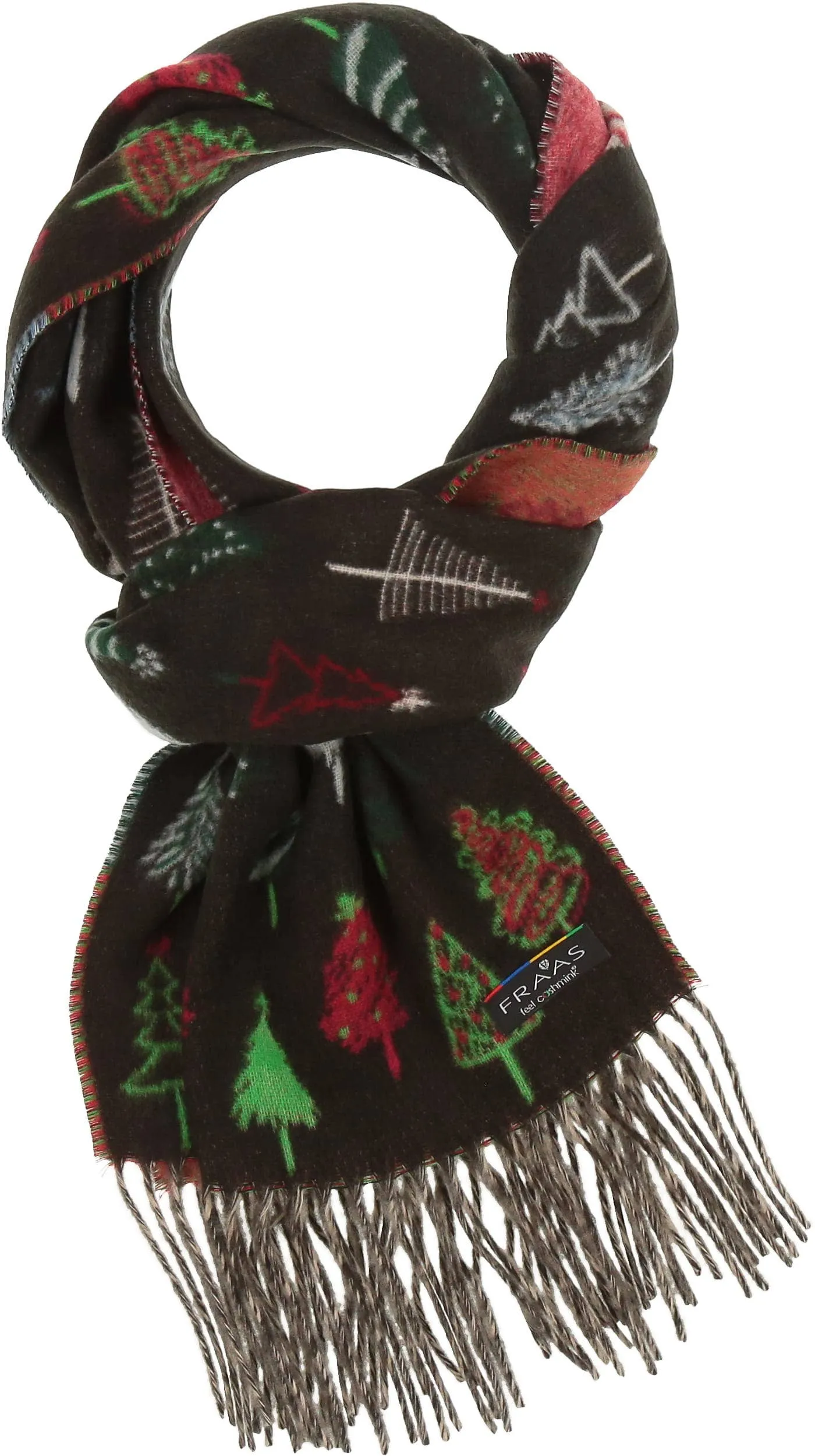 FRAAS - The Scarf Company - Colorful Fir Trees: Green