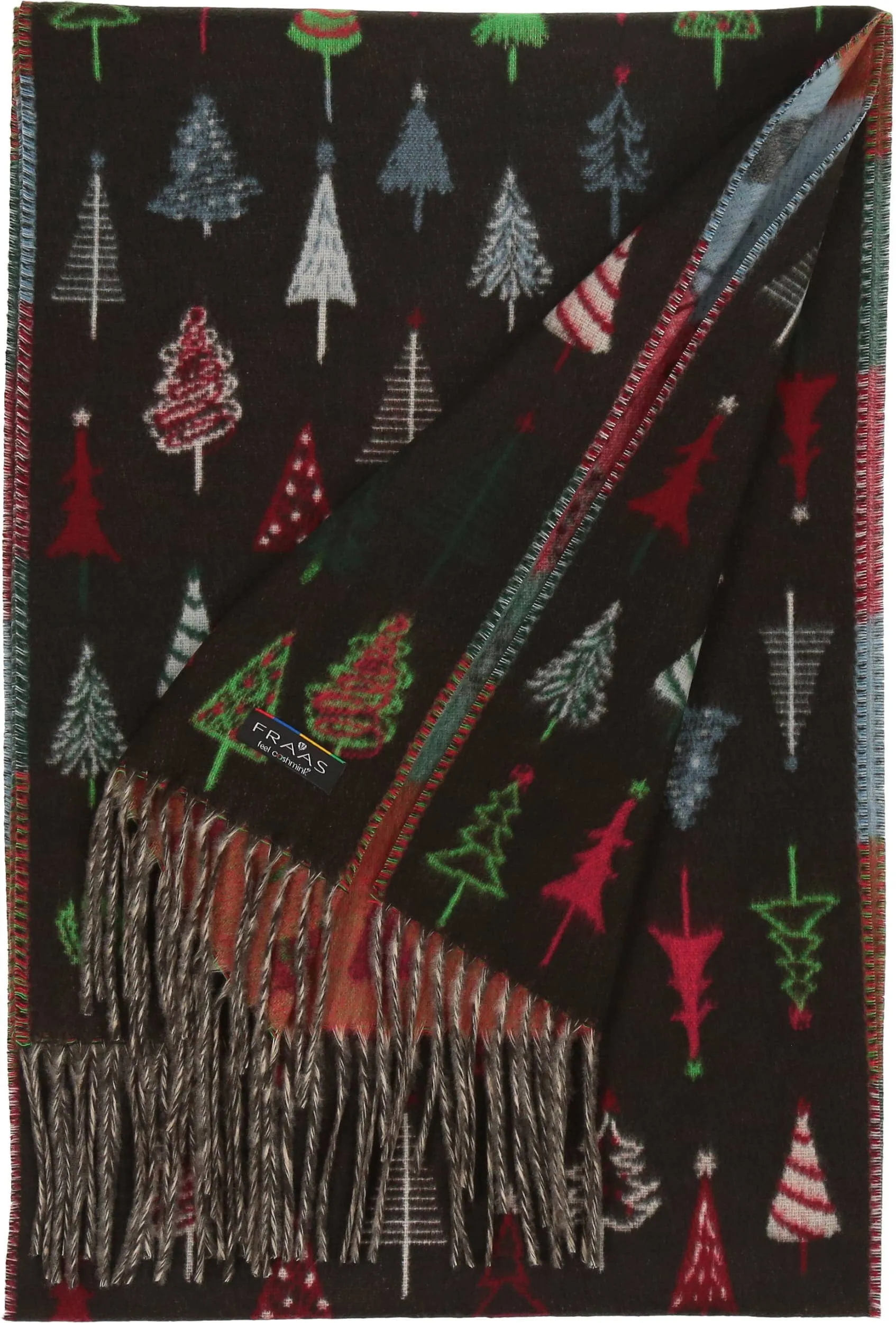 FRAAS - The Scarf Company - Colorful Fir Trees: Green