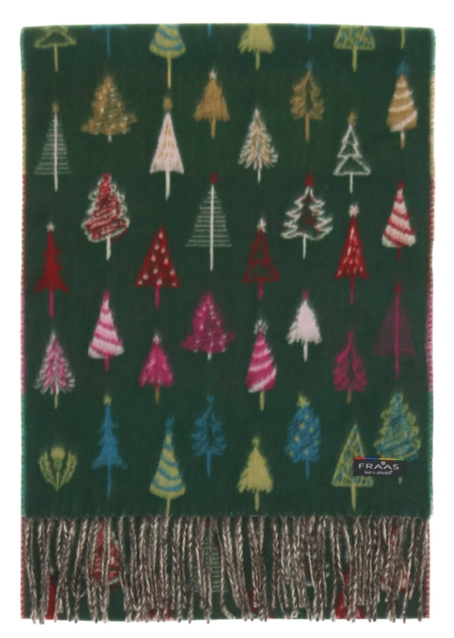 FRAAS - The Scarf Company - Colorful Fir Trees: Green