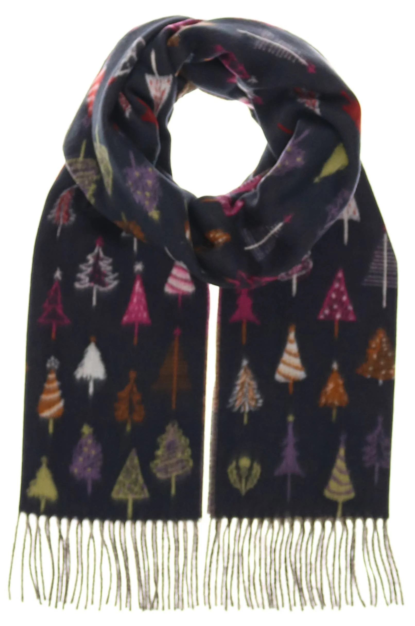 FRAAS - The Scarf Company - Colorful Fir Trees: Green