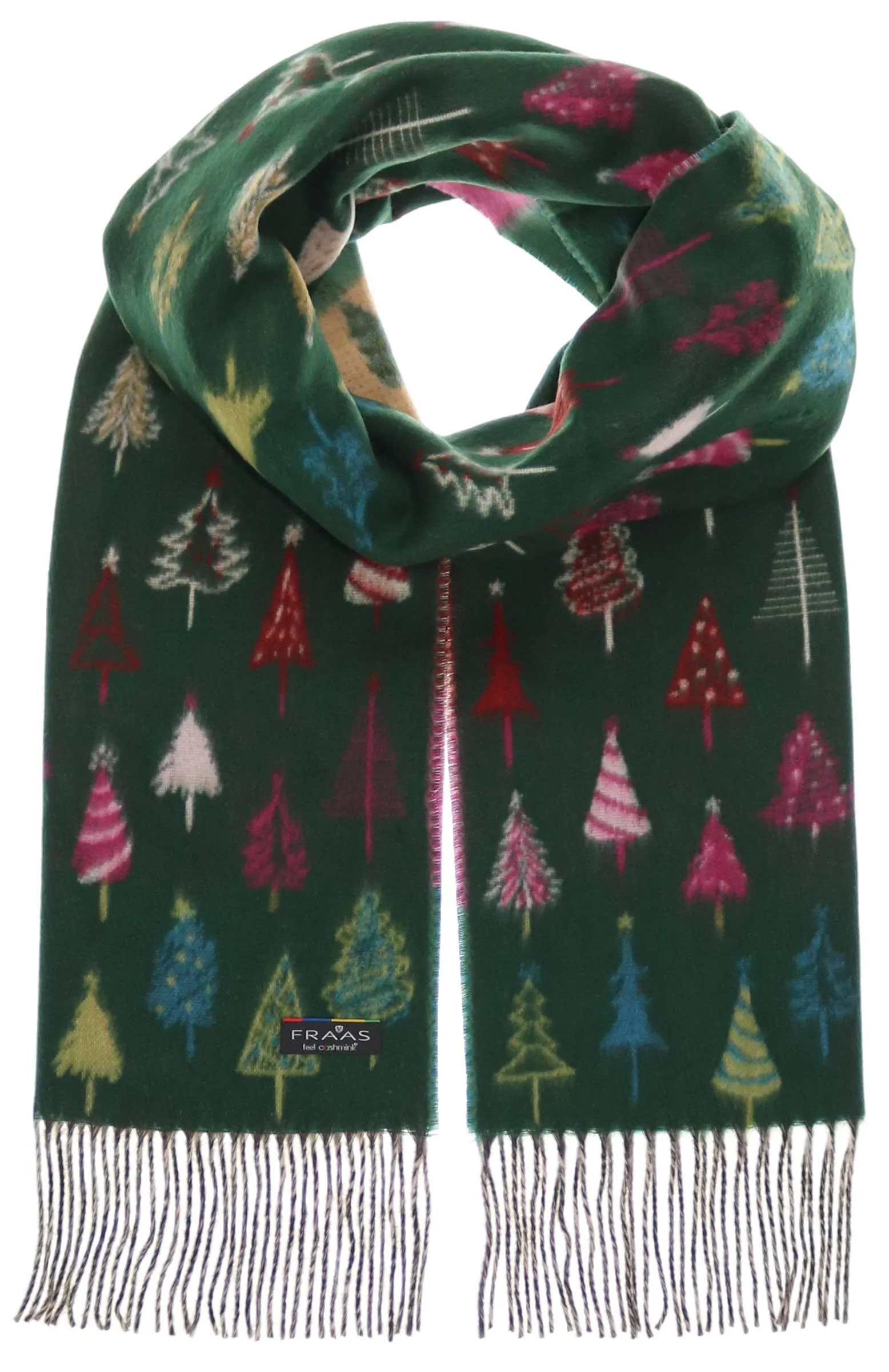 FRAAS - The Scarf Company - Colorful Fir Trees: Green