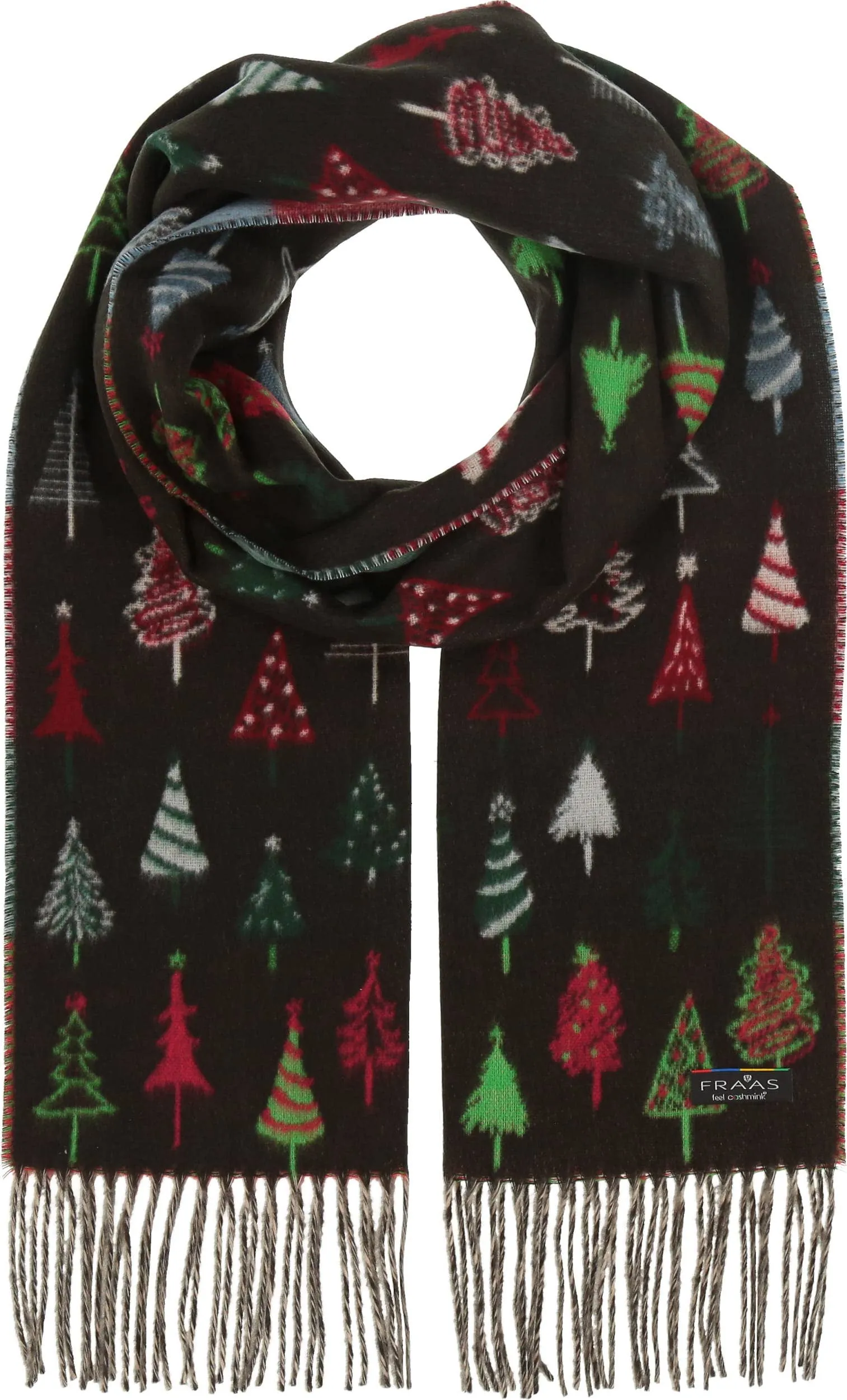 FRAAS - The Scarf Company - Colorful Fir Trees: Green