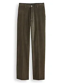 Haggar Mens Classic fit Casual Corduroy Pants 34 / 34 Green Stretch