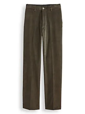 Haggar Mens Classic fit Casual Corduroy Pants 34 / 34 Green Stretch