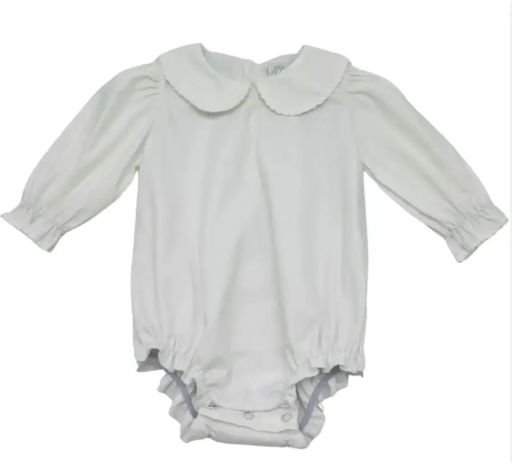 Hampton James Long Sleeve White Flutter Bubble