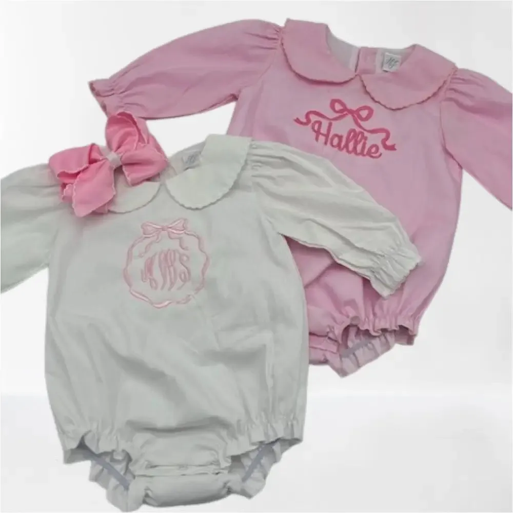Hampton James Long Sleeve White Flutter Bubble