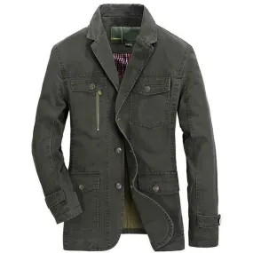 Hanrae  Autumn Cotton Multi Pockets Casual  Jacket