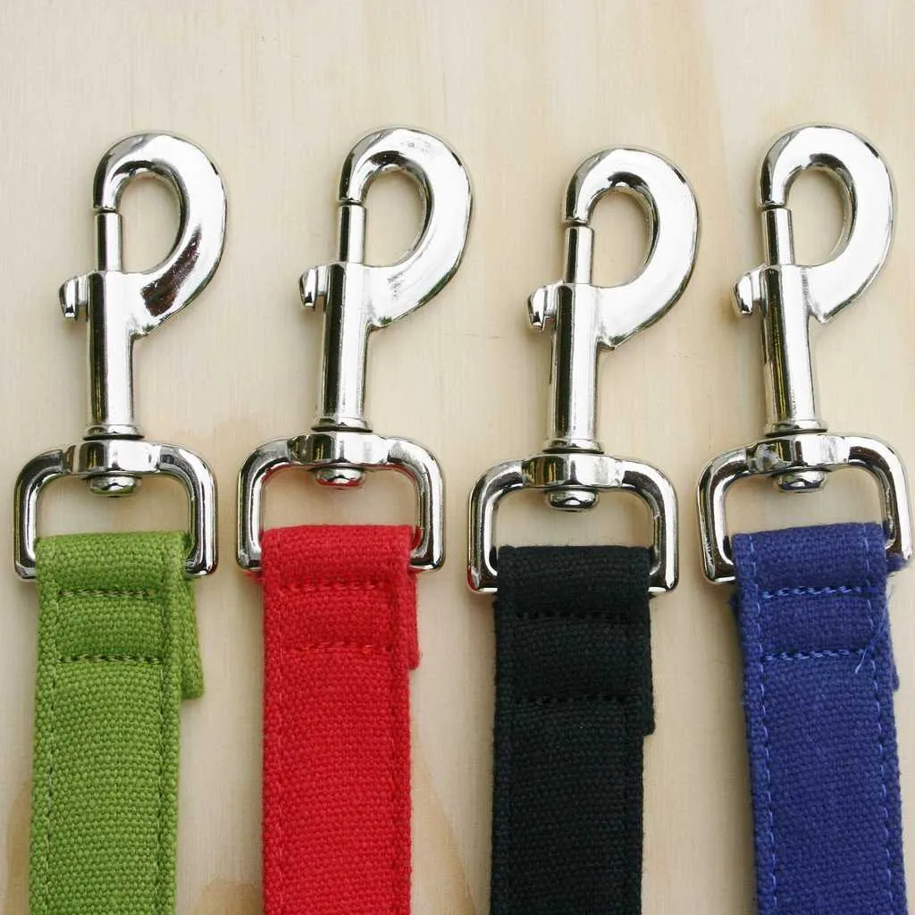 Hemp Dog Leash 10 Foot Happy Camper w/clasp Basic Black