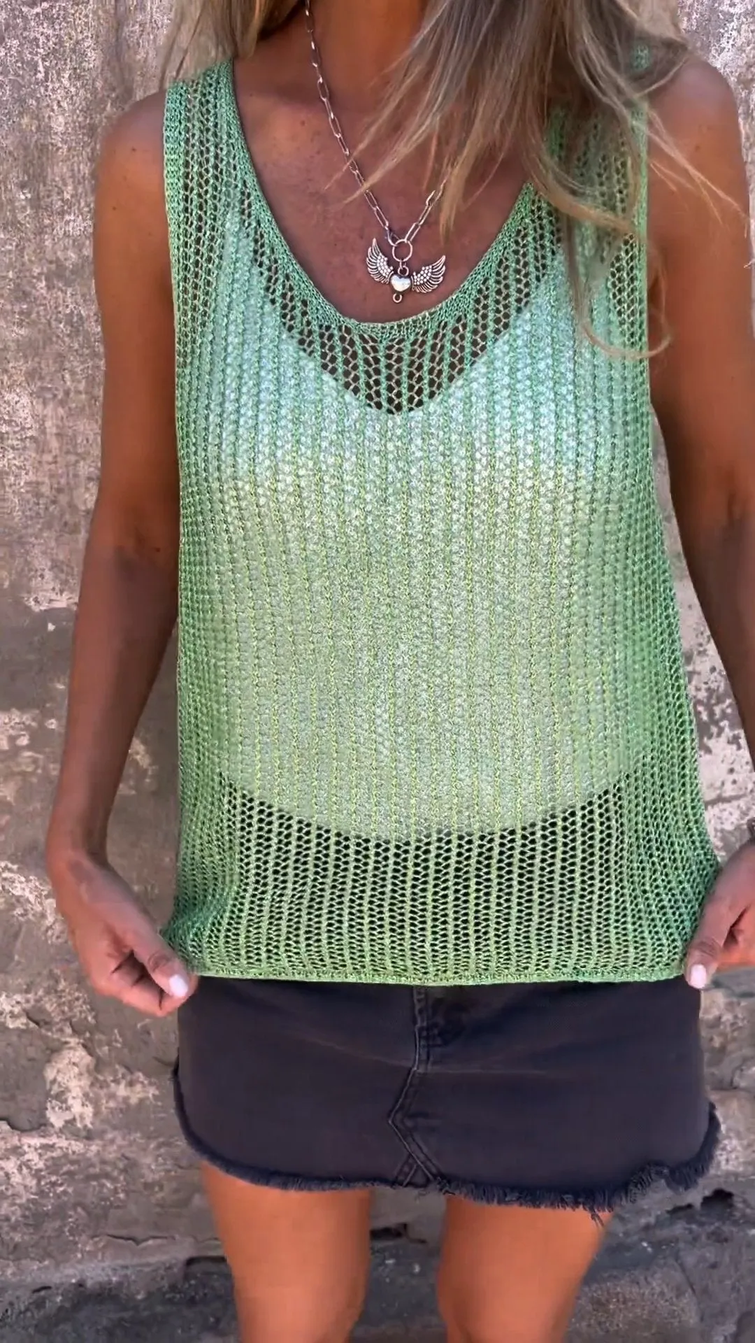 Hollow Knit Woolen Jumper Top