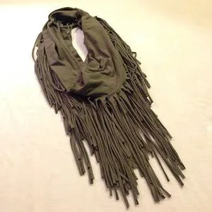 Infinity Scarf | Fringe Olive
