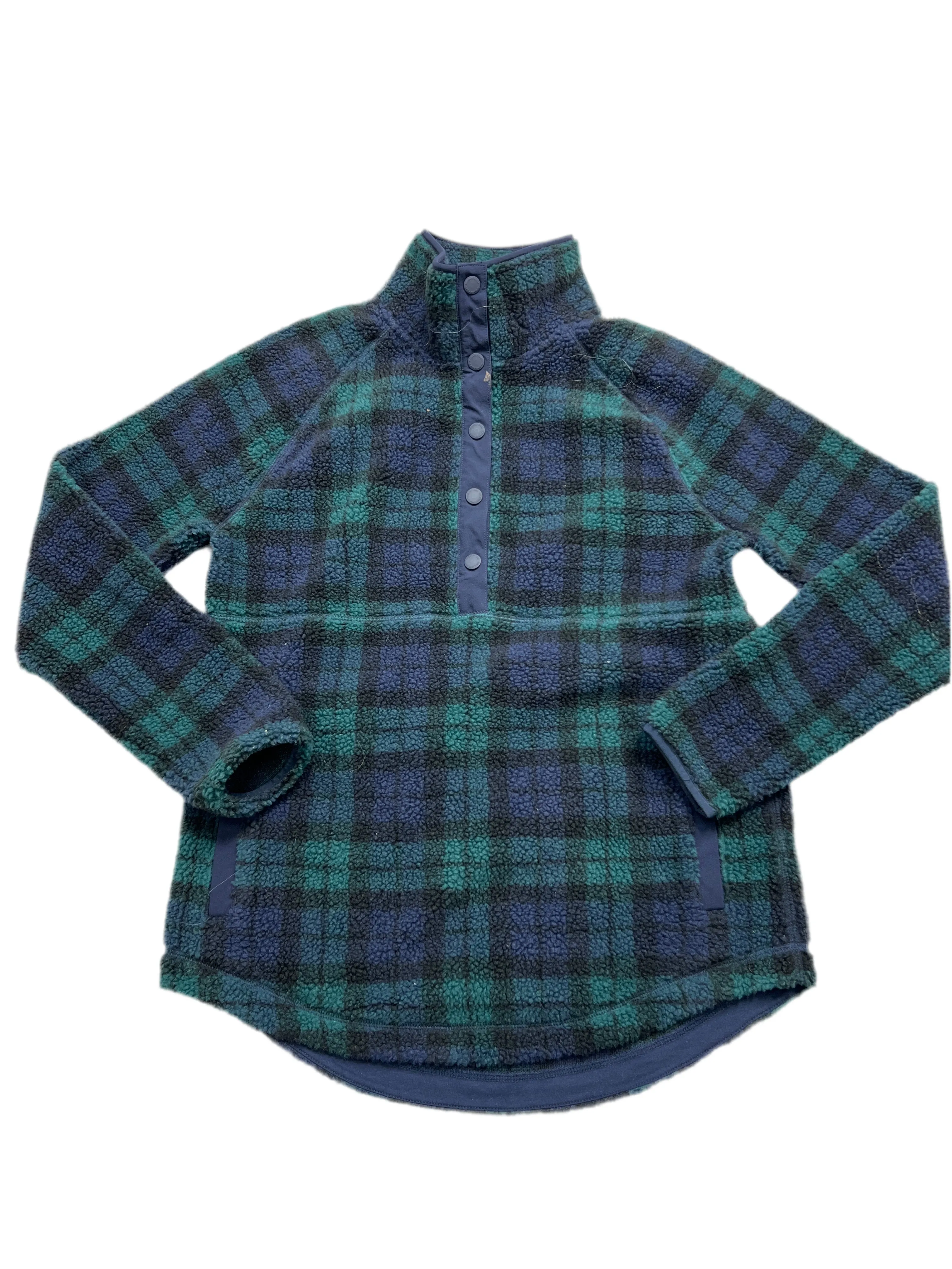 Jacket Faux Fur & Sherpa By Vineyard Vines In Blue & Green, Size: Xs