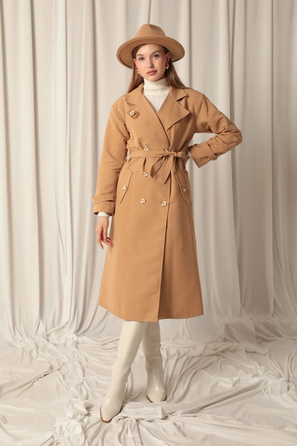 KKT Maxi Length Women's Tan Trench Coat - Esch-sur-Alzette
