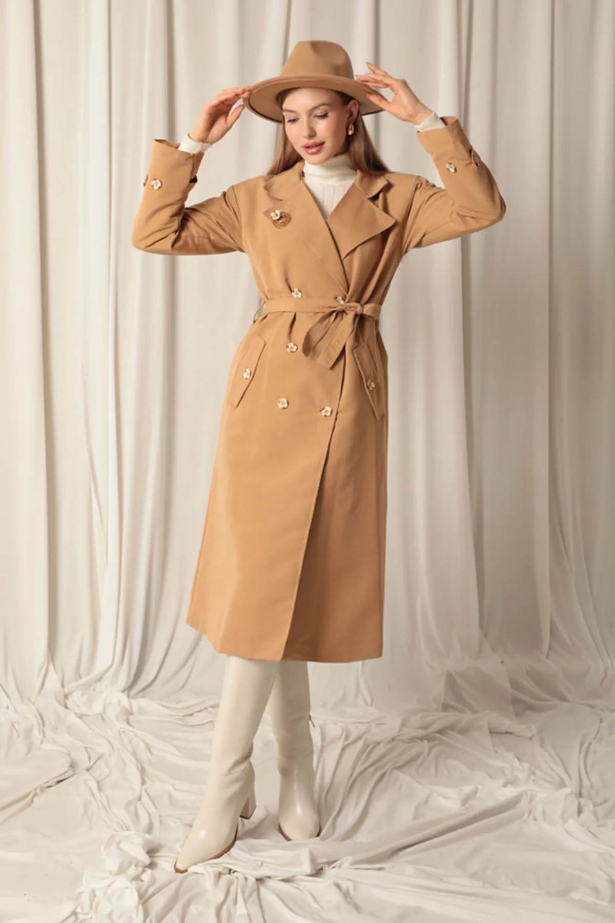 KKT Maxi Length Women's Tan Trench Coat - Esch-sur-Alzette