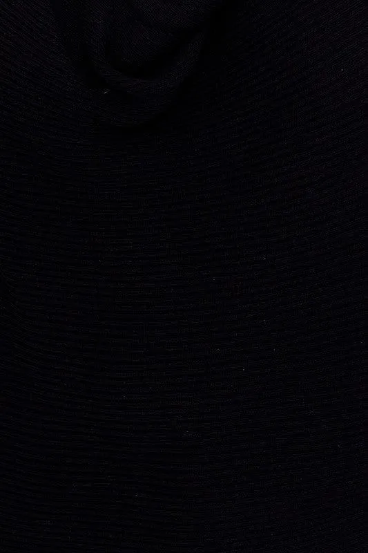 knit cowl neck halter top