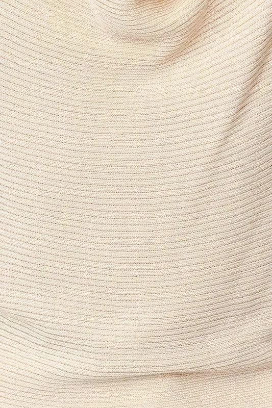 knit cowl neck halter top