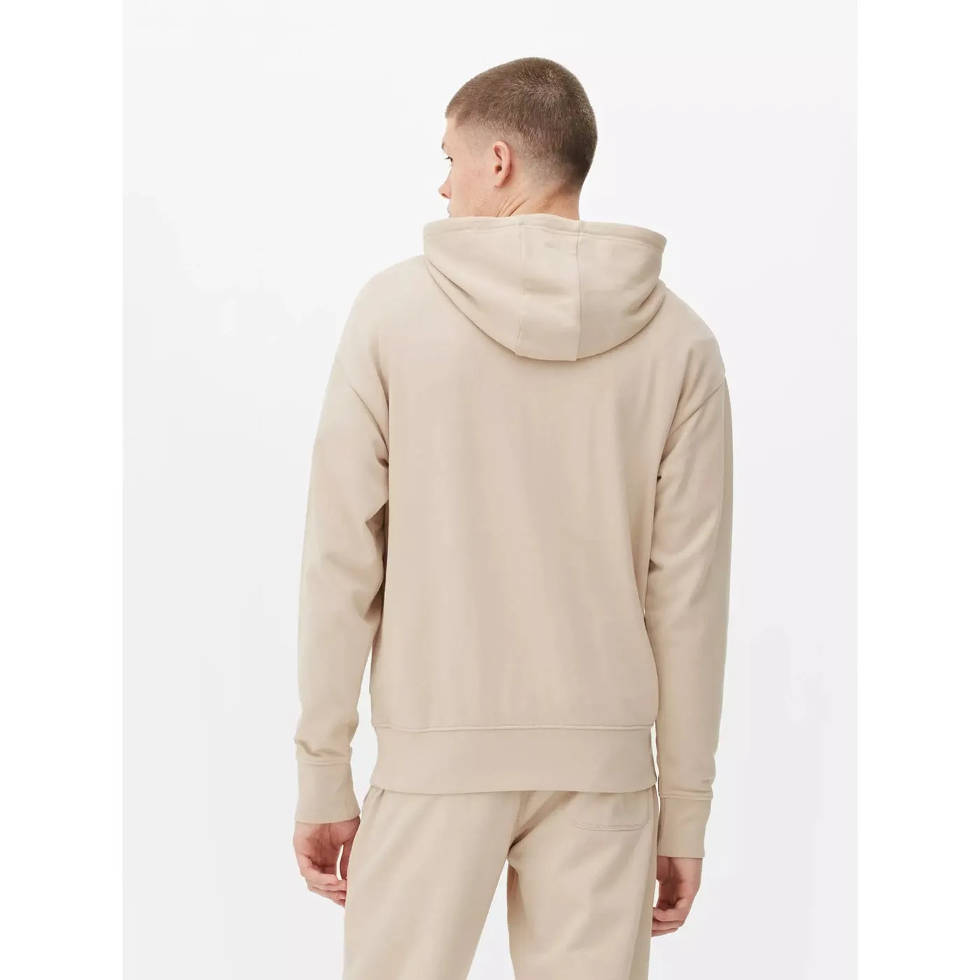 LA Beige Embroidery Detailing Hoodie