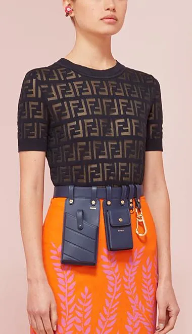 Logo Knit Top, Black