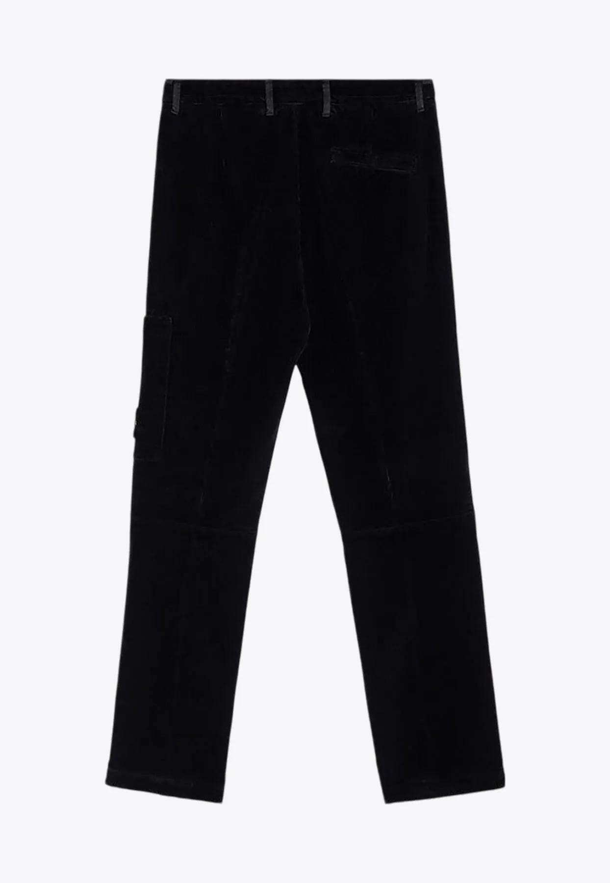Logo-Patch Straight Corduroy Pants