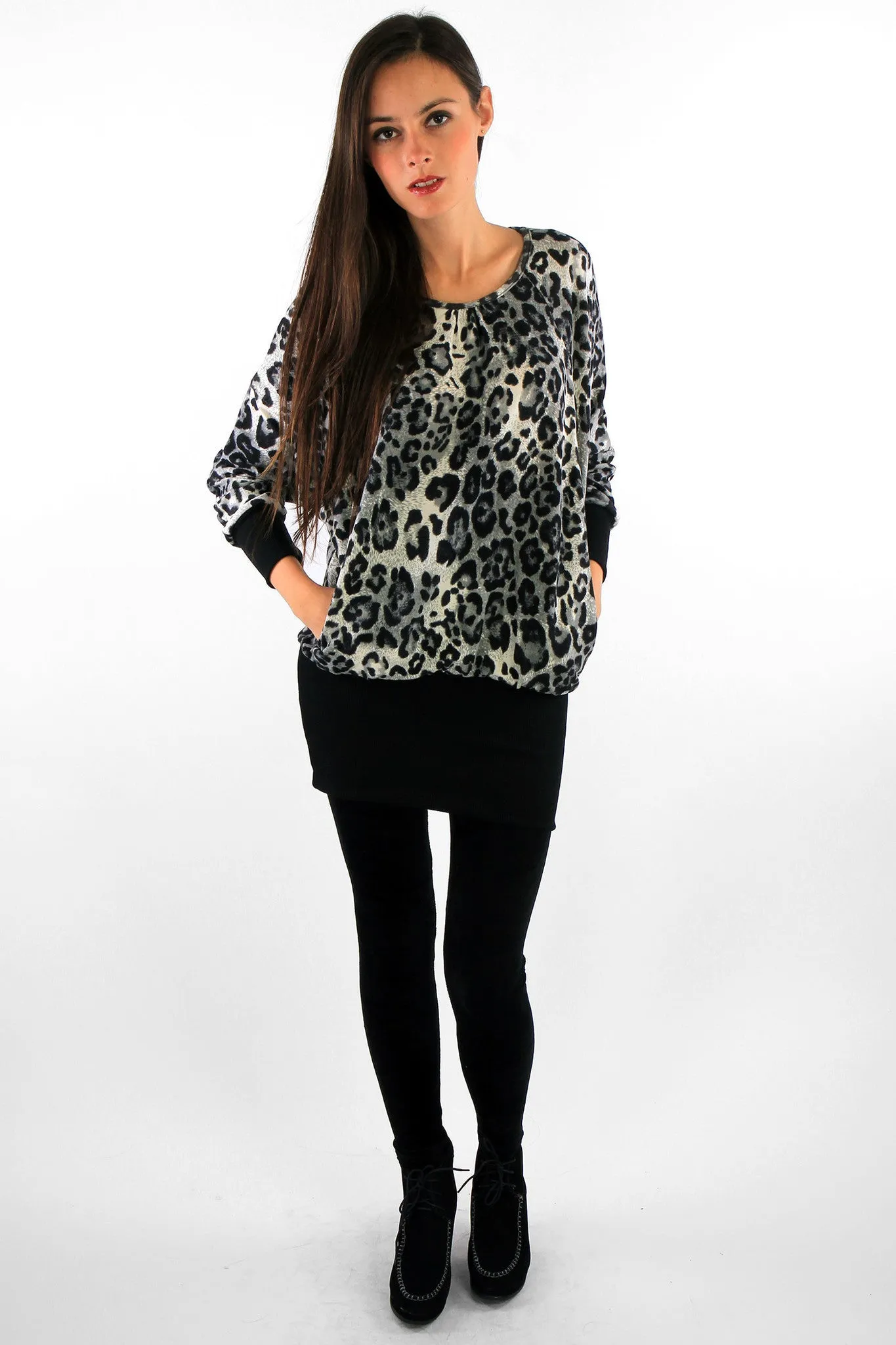 Longline Leopard Jumper
