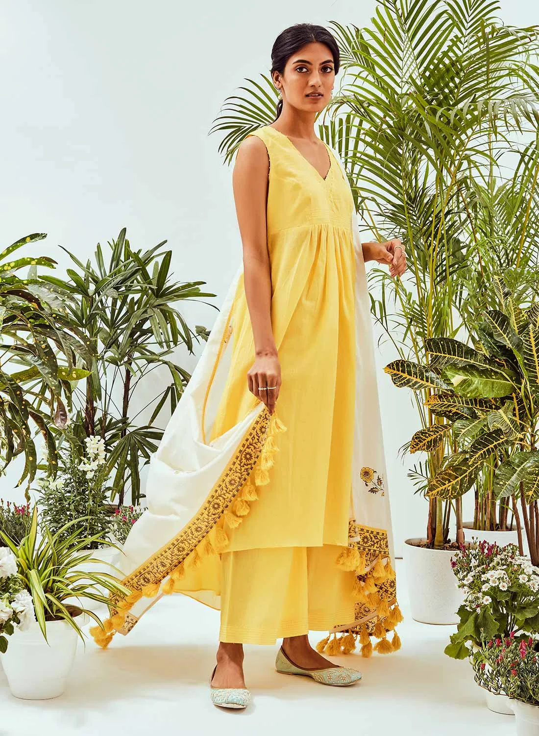 Marigold V Neck Set