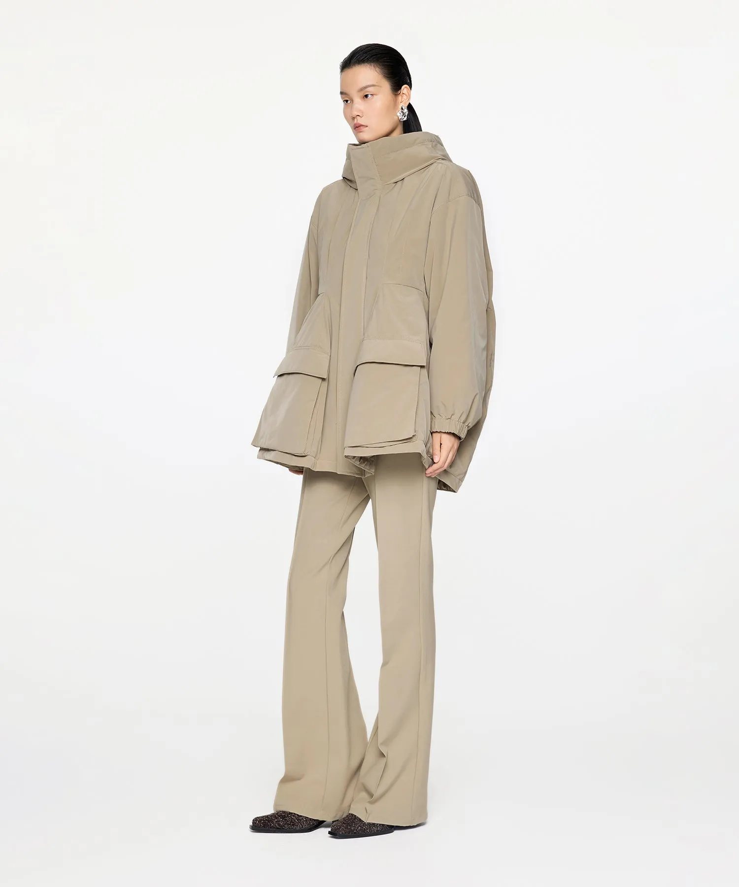 Mermaid Silhouette Work Down Coat