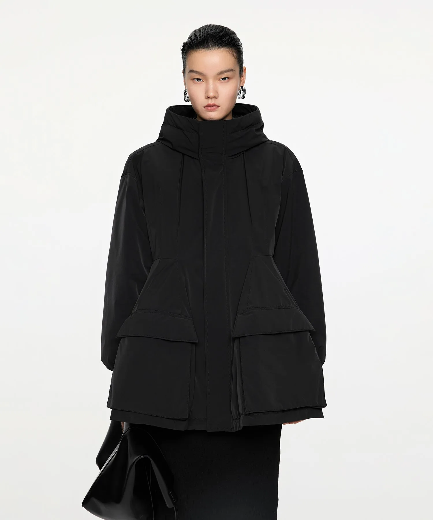 Mermaid Silhouette Work Down Coat