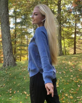 MEROKEETY Round Neck Waffle Knit Pullover Sweater
