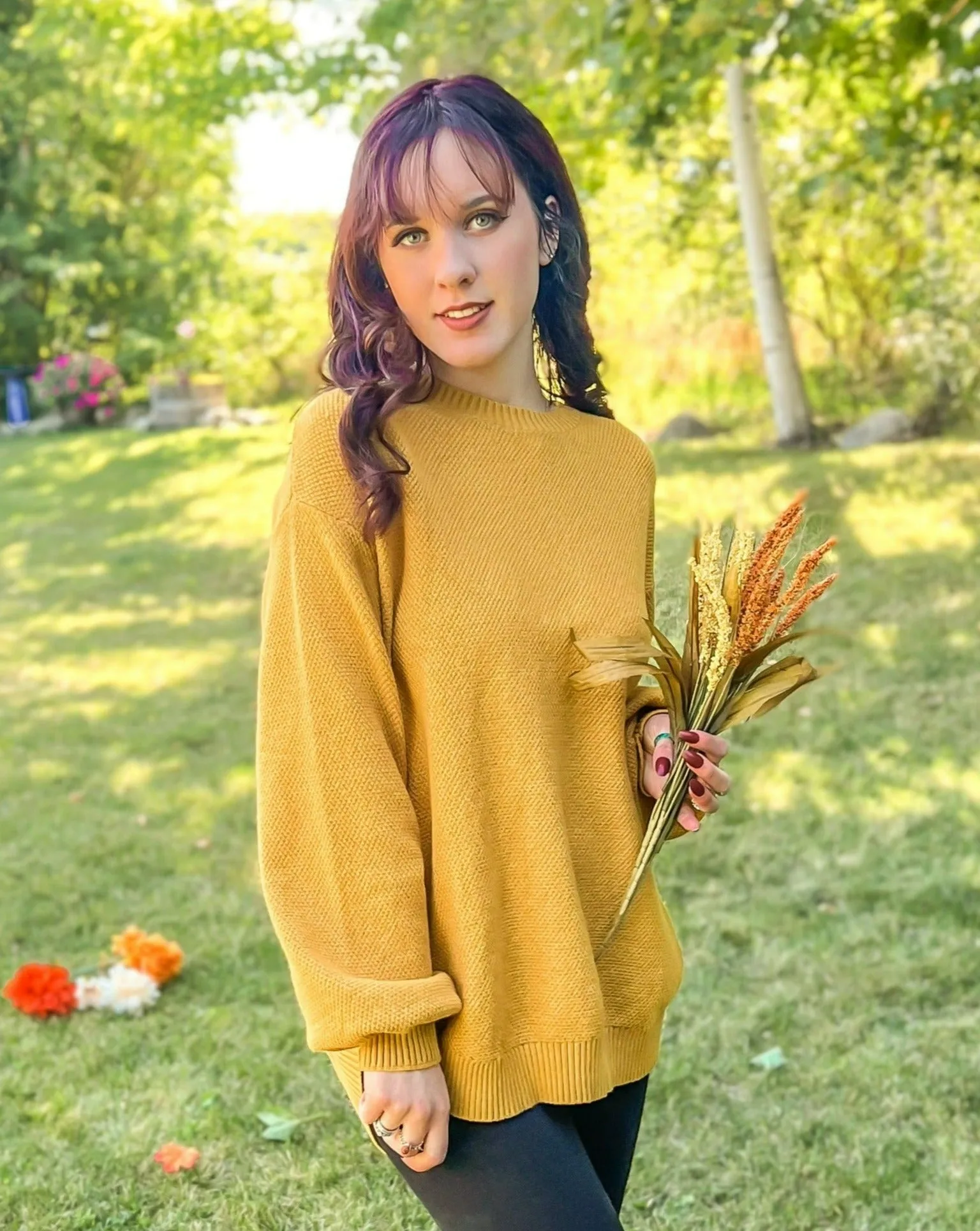 MEROKEETY Round Neck Waffle Knit Pullover Sweater