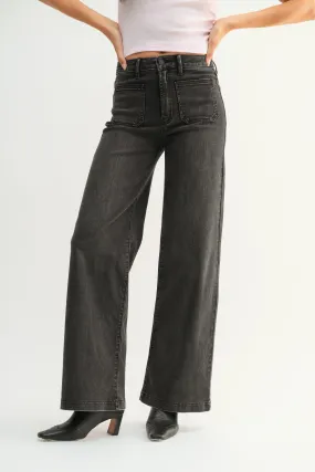 Mini Patch Pocket Wide Leg