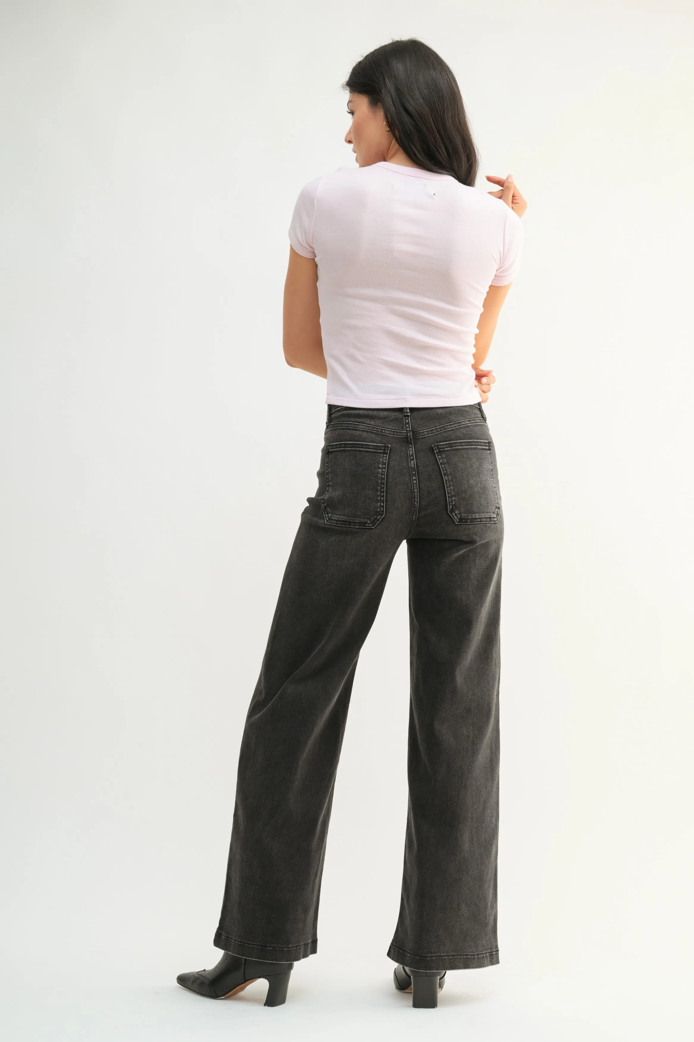 Mini Patch Pocket Wide Leg