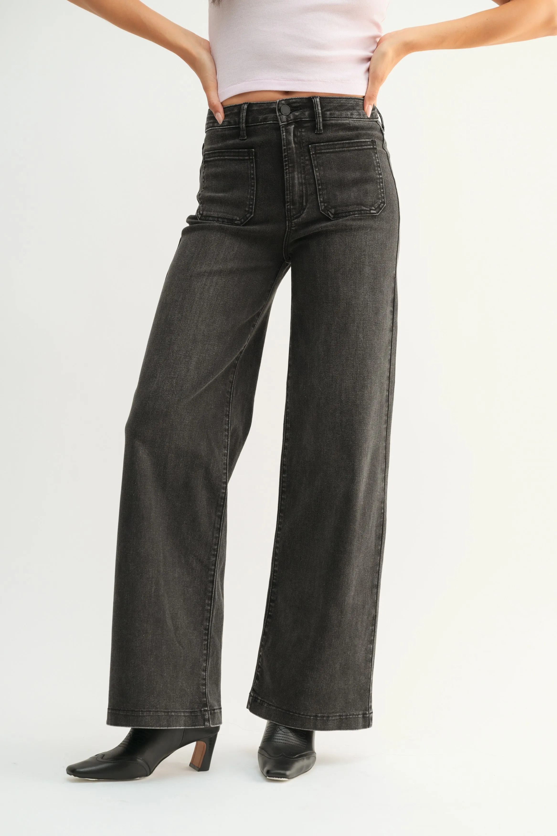 Mini Patch Pocket Wide Leg