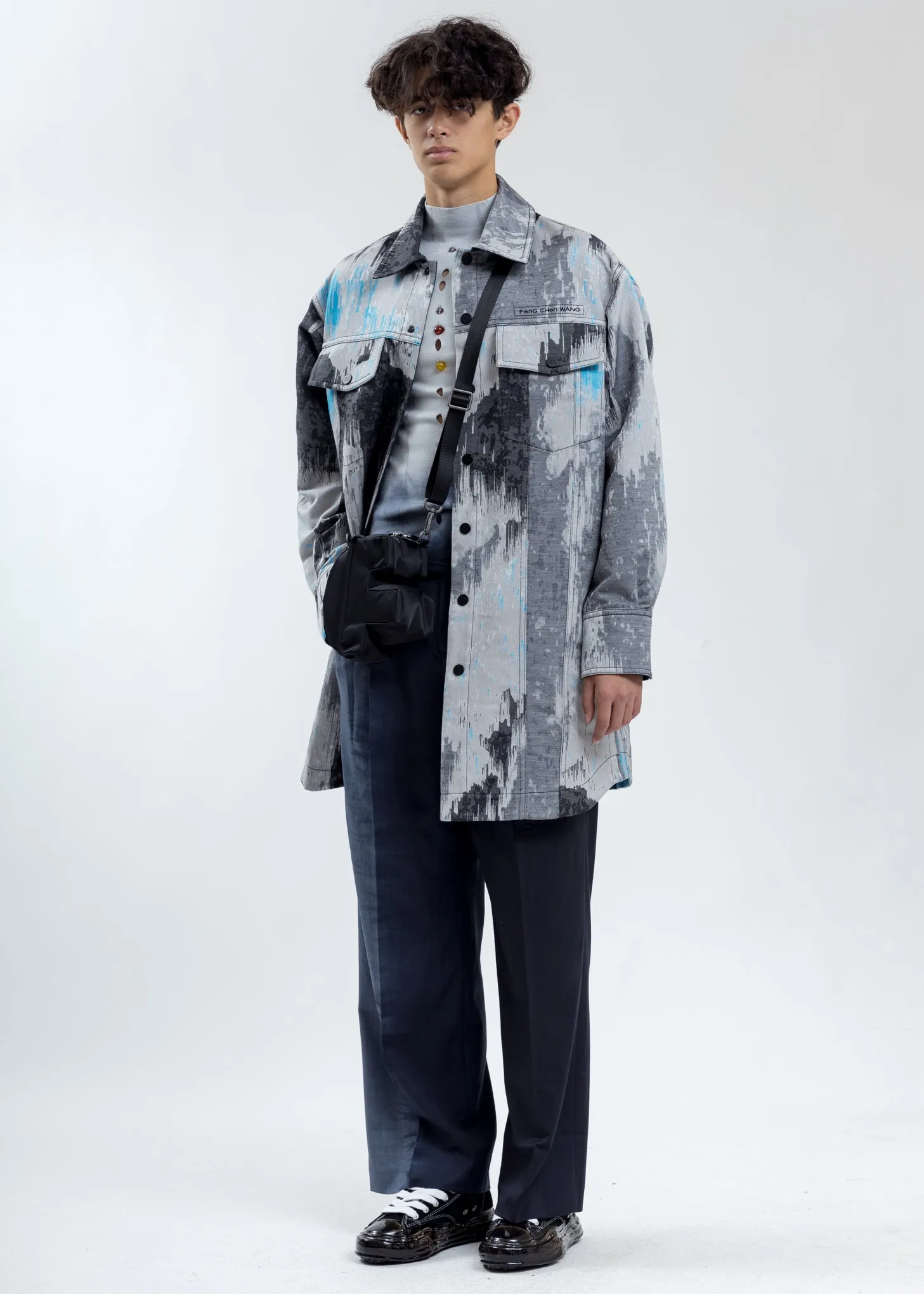 Multicolor Jacquard Long Jacket