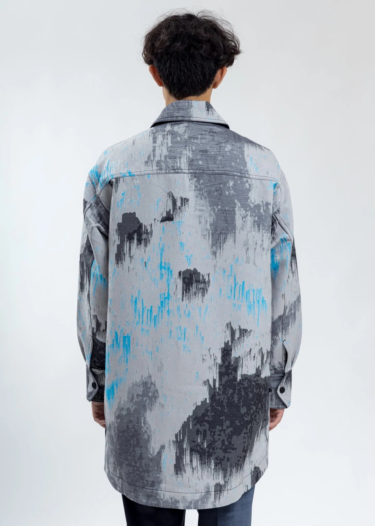 Multicolor Jacquard Long Jacket