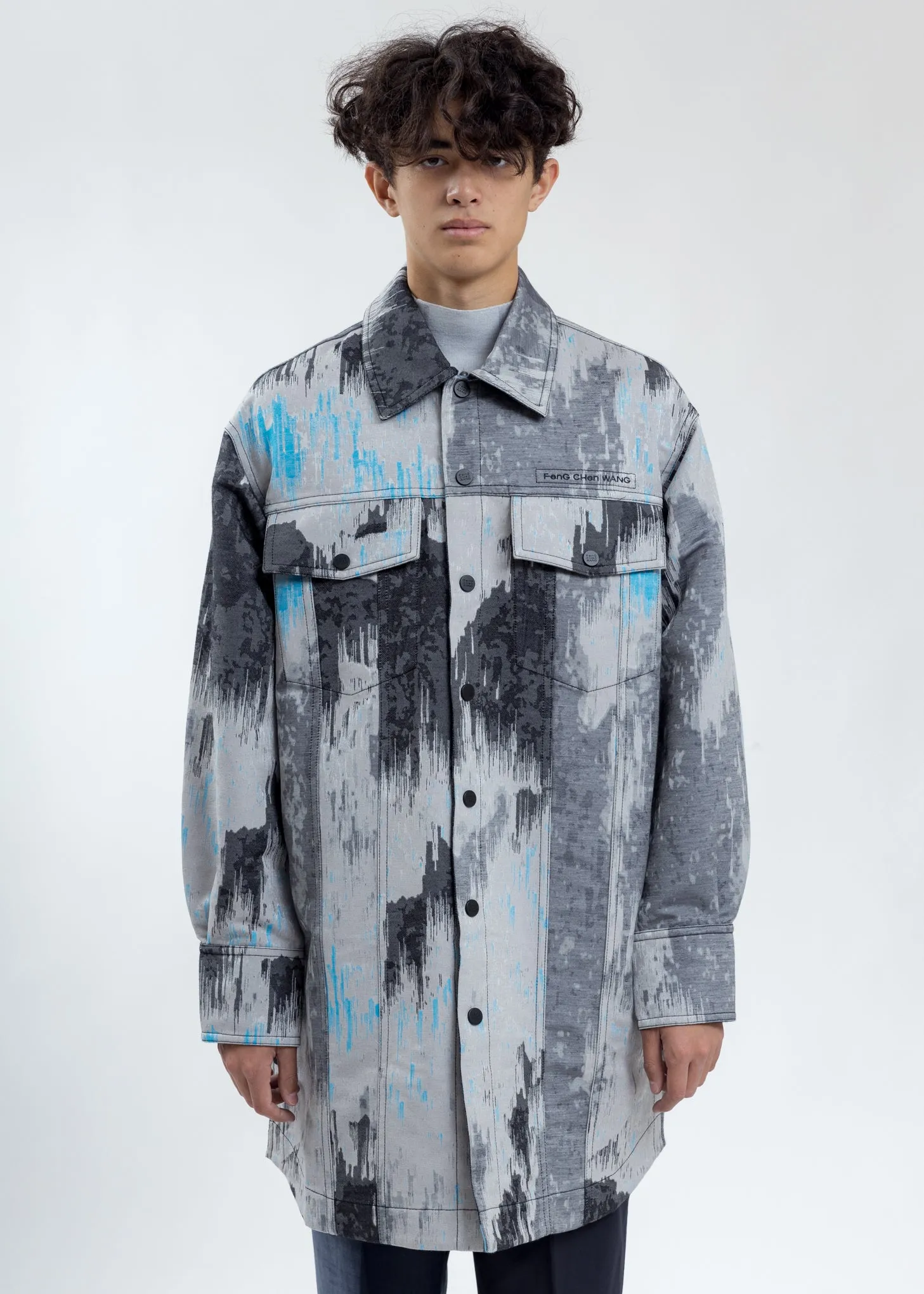 Multicolor Jacquard Long Jacket