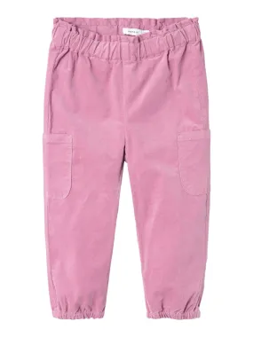 Name it Mini Girl Pink Corduroy Pull-Up Pants
