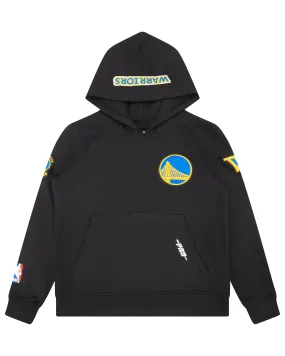 NBA GOLDEN STATE WARRIORS CLASSIC LITTLE BOYS FLC PO HOODIE (BLACK)