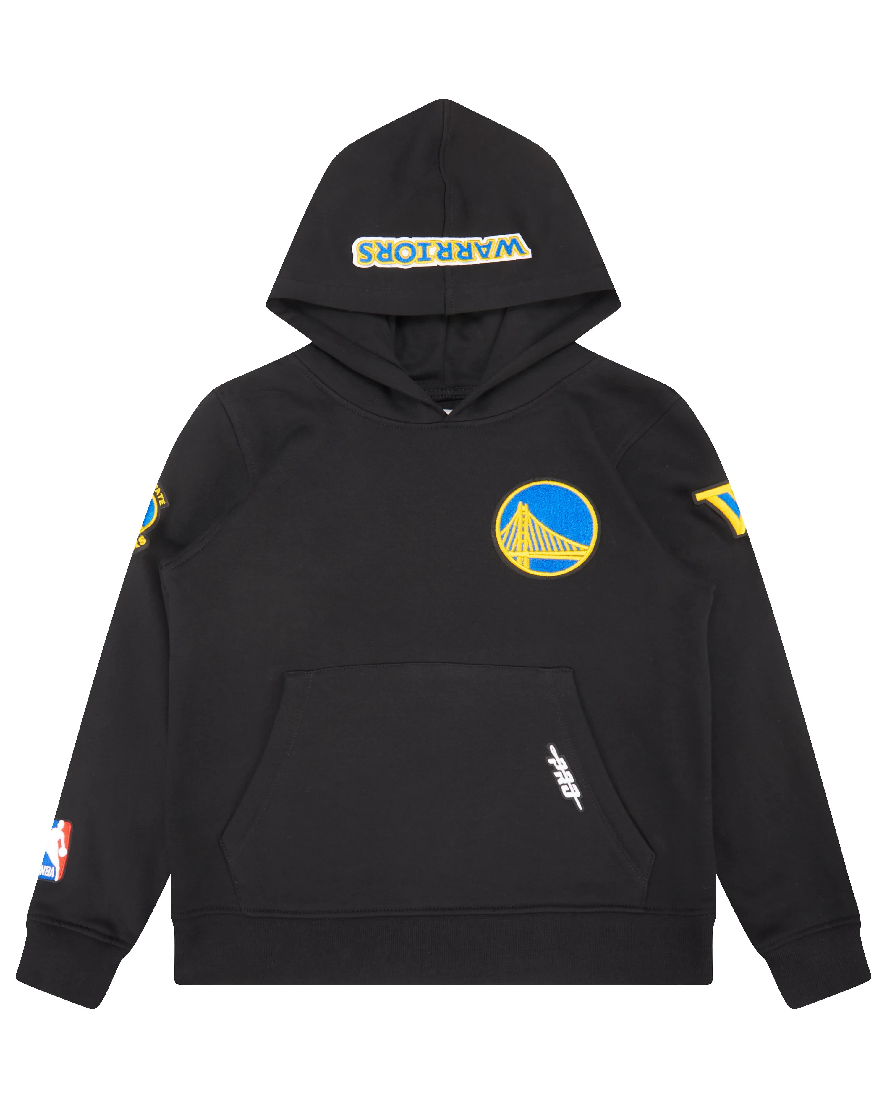 NBA GOLDEN STATE WARRIORS CLASSIC LITTLE BOYS FLC PO HOODIE (BLACK)