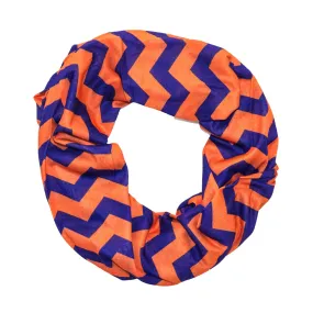 Orange & Purple Chevron Infinity Scarf