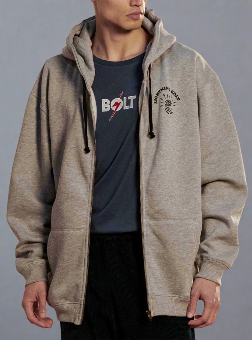 OVERSIZED ZIP HOODIE WITH FRONT AND BACK PRINT