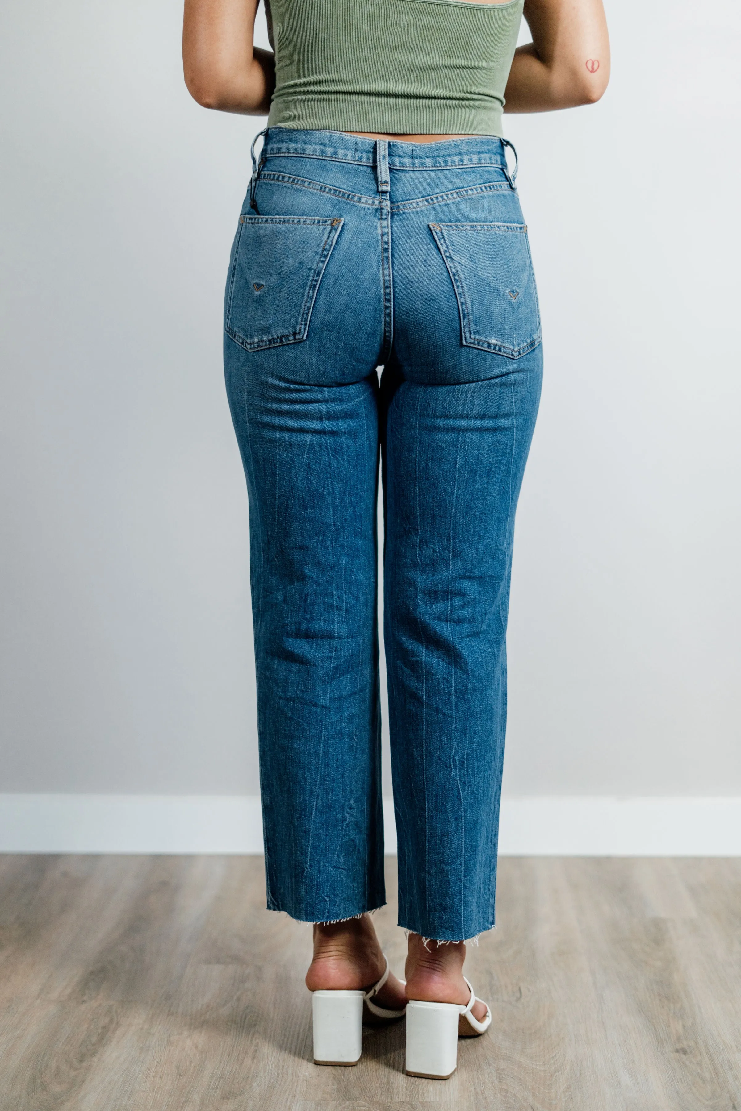 Penelope Cropped Straight Leg Jean