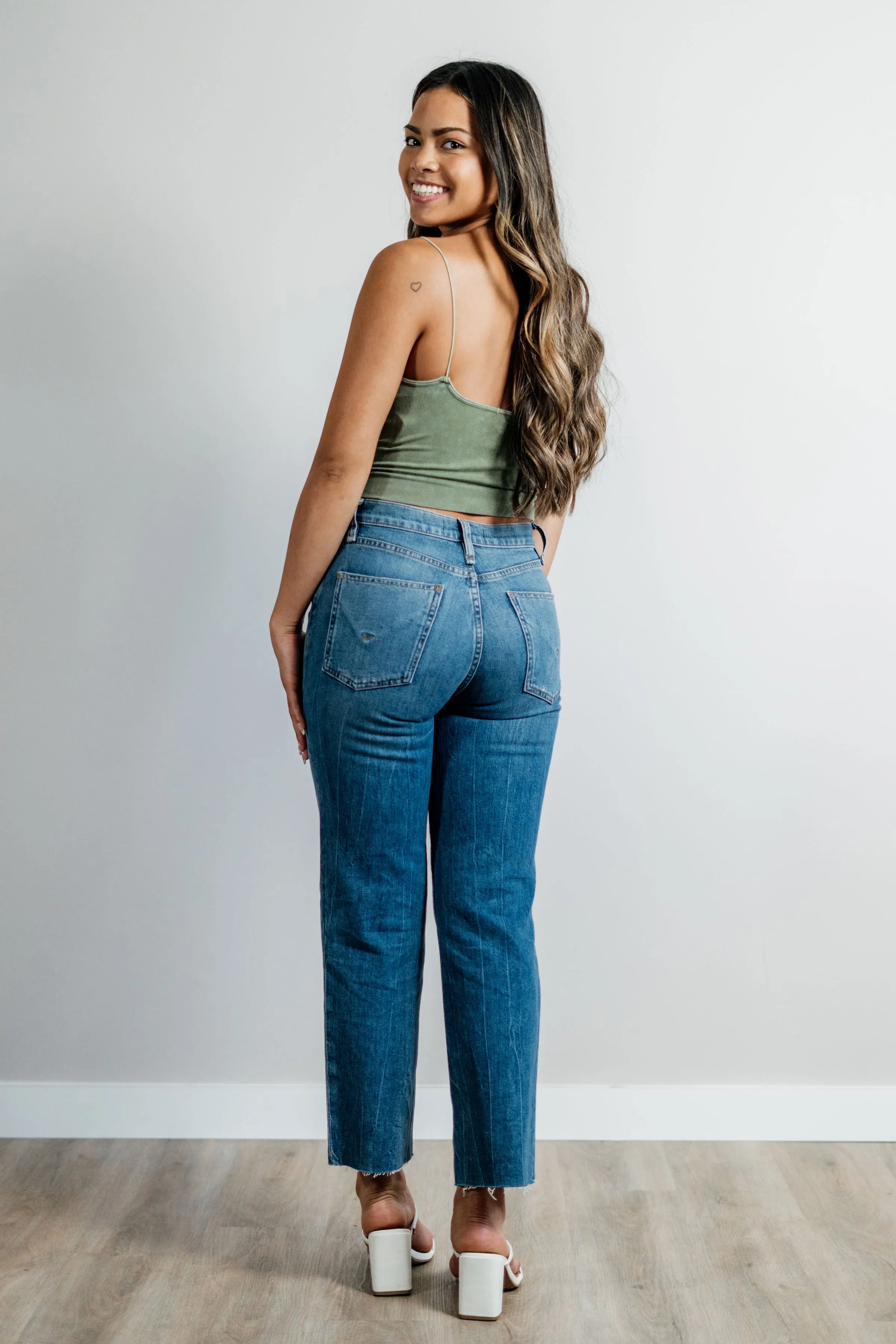 Penelope Cropped Straight Leg Jean