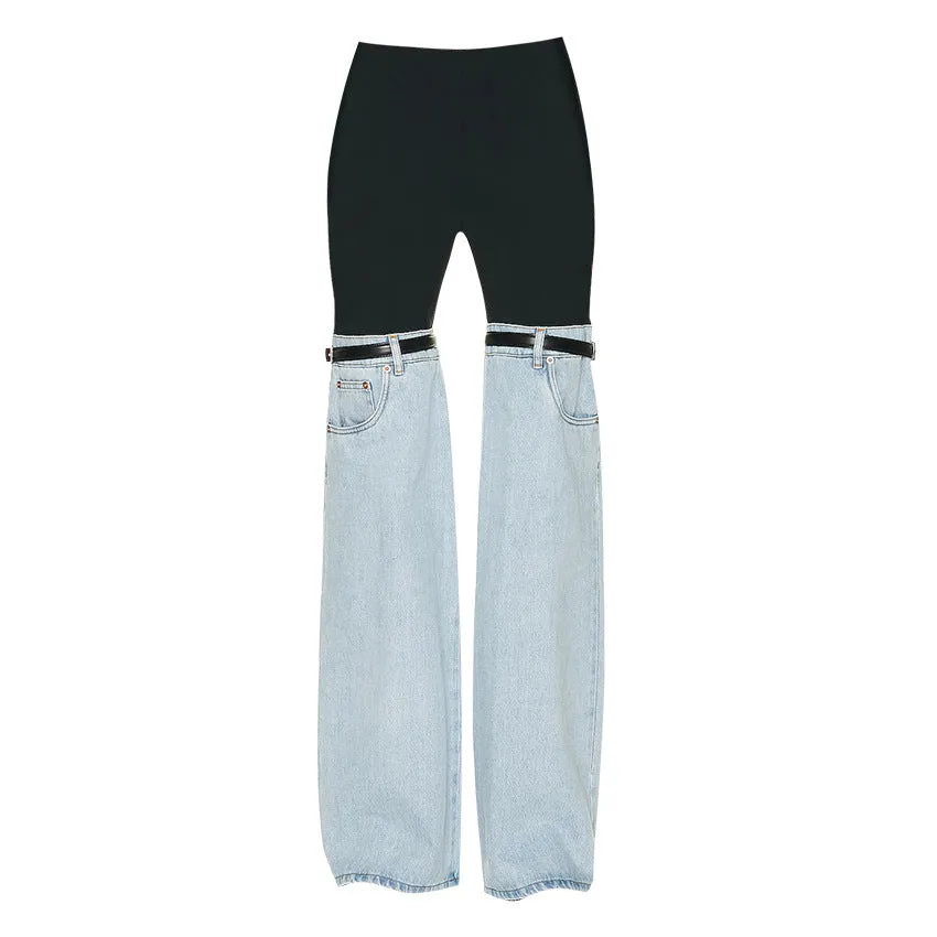 Petra Denim Patchwork Pants