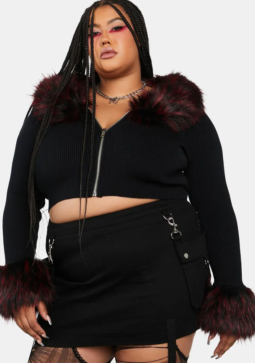 Plus Handle With Scare Crop Top