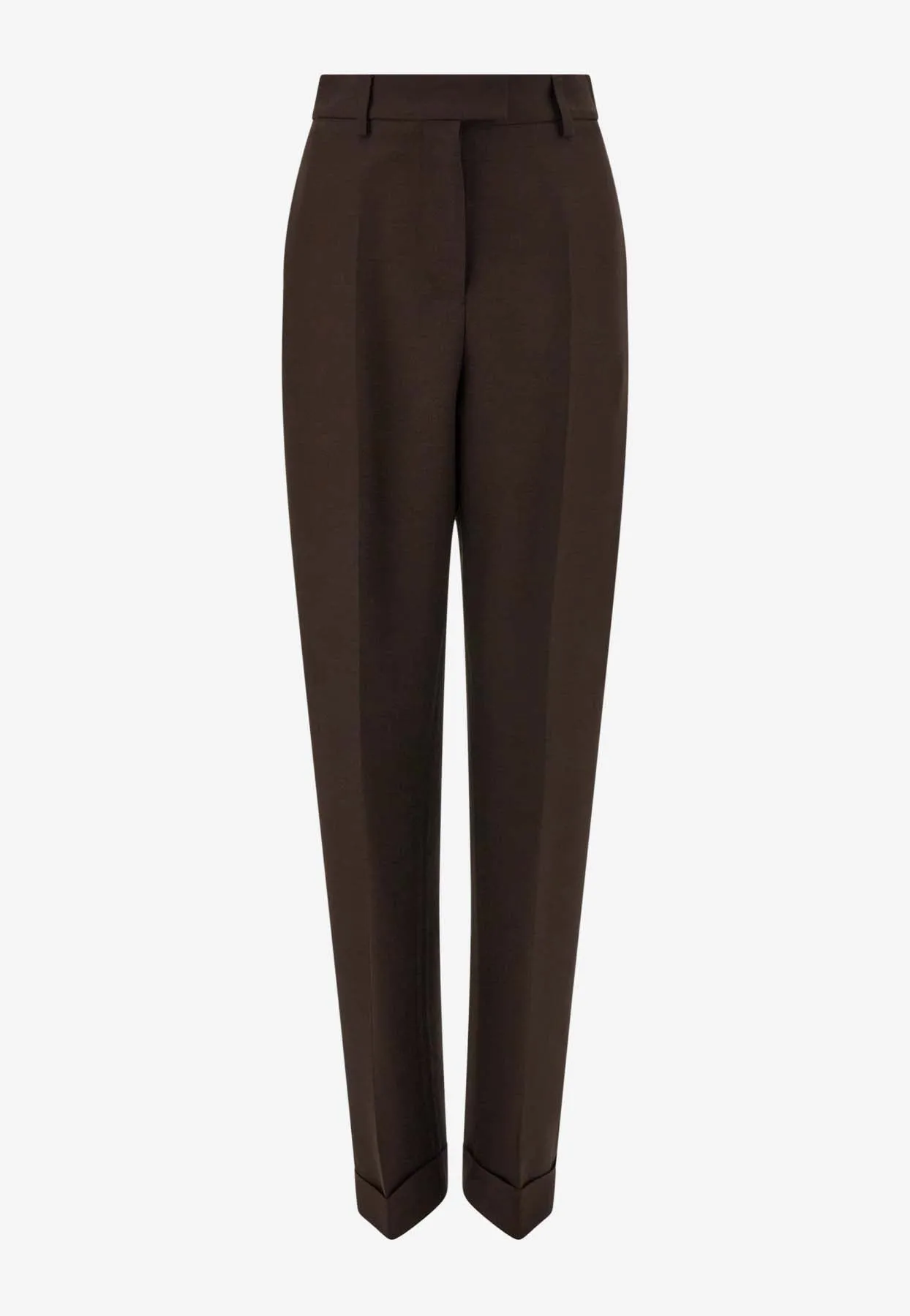 Pressed-Crease Wide Leg Pants