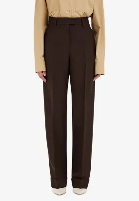 Pressed-Crease Wide Leg Pants