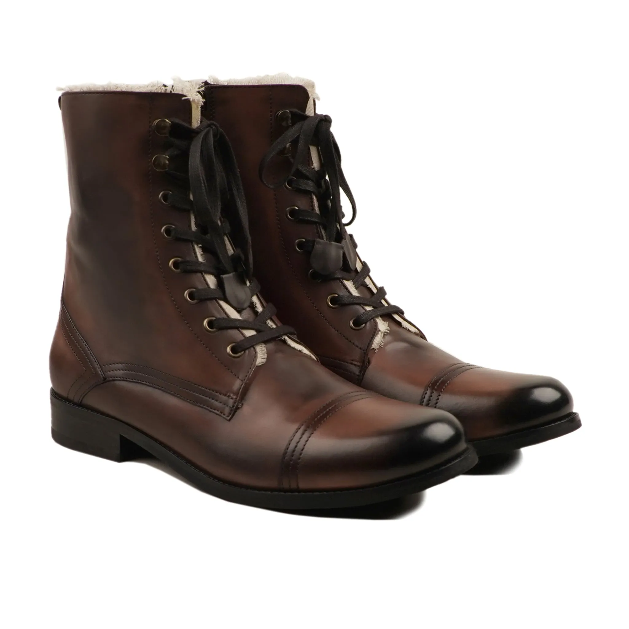 Ptolemadia - Men's Burnished Brown Calf Leather Boot