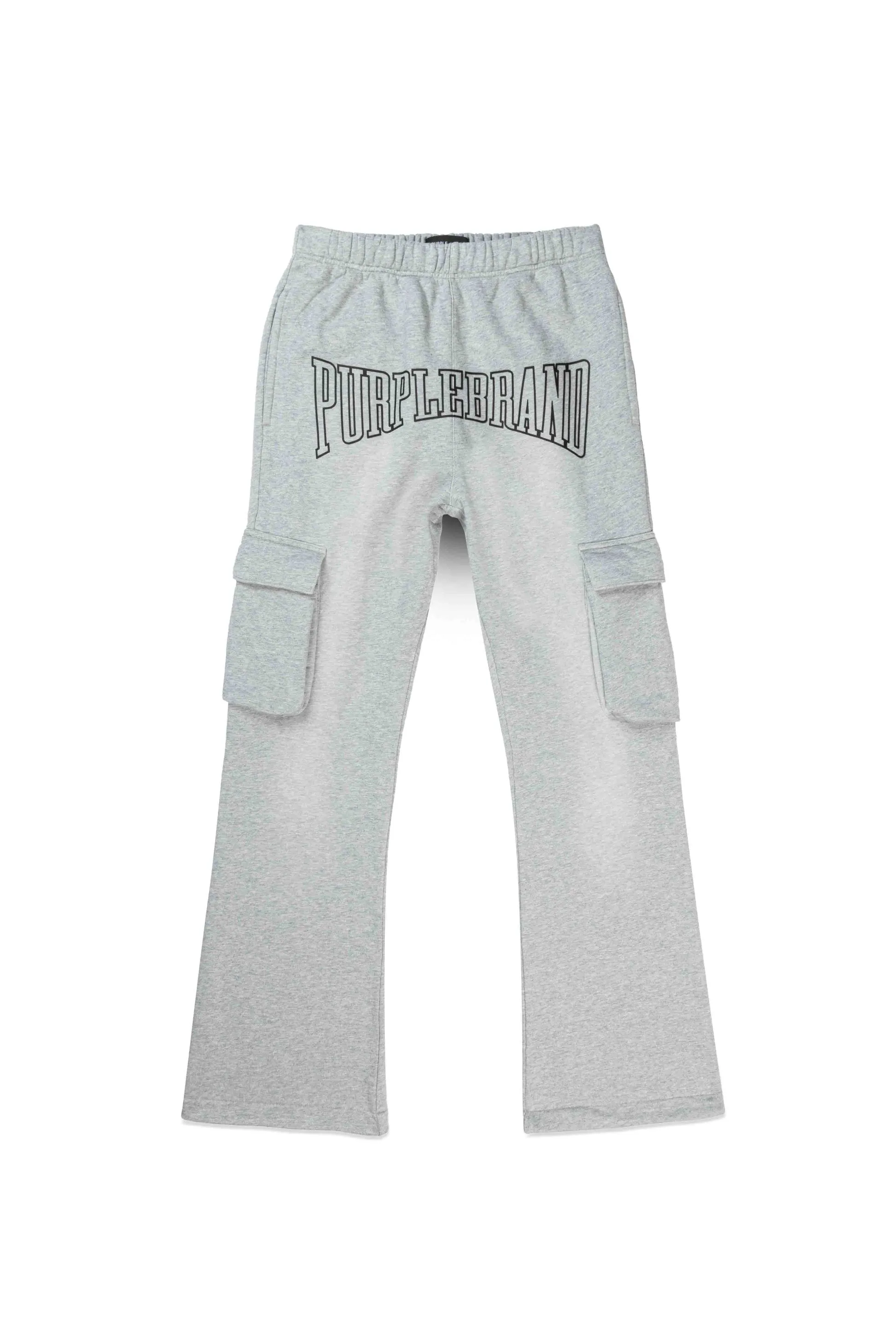 PURPLE BRAND P476 Mwt Fleece Flared Cargo Pants Mens Apparel